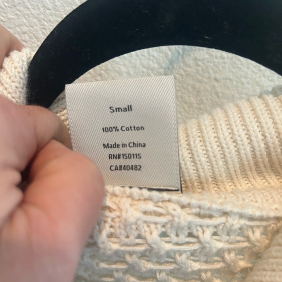 Varley Eloise Cream Knit Zip-Up Sweater - Picture 5 of 6